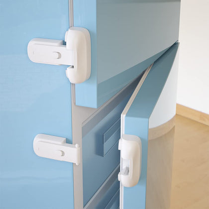 SAFELON 2 Pcs Baby Safety Fridge lock, Child Proof Refrigerator Freezer Door Lock, Protect Refrigerators With Damaged Sealing Strips ( White )