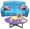 Gloria Dollhouse Furniture - Family Room TV Couch Ottoman Playset