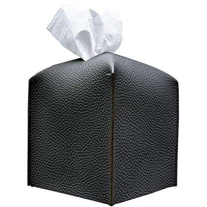Carrotez Tissue Box Cover, [Refined] Modern PU Leather Square Holder - Decorative Holder/Organizer for Bathroom Vanity Countertop, Night Stands, Office Desk & Car 5