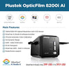 Plustek OpticFilm 8200i AI - 35mm Film & Slides Scanner. IT 8 Calibration Target + SilverFast Ai Studio 9, 7200 dpi Resolution 64Bit HDRi , Mac/PC
