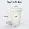 100 Count 12 oz Coffee Cups, Leak-Free Food Safe Paper Cups 12 oz, Disposable Coffee Cups, Hot Paper Coffee Cups 12oz, White Paper Cups for Cold and Hot Drinks