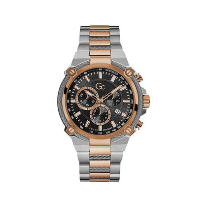 GUESS Two-Tone and Black Chronograph Watch