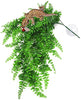 PINVNBY Reptile Plants Hanging Fake Vines Boston Climbing Terrarium Plant with Suction Cup for Bearded Dragons Lizards Geckos Snake Pets Hermit Crab and Tank Habitat Decorations (4 Pack)