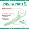 Plackers Micro Mint Dental Floss Picks with Travel Case, 12 Count (Color may vary)