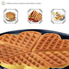 ZZ Heart Waffle Maker with Non-Stick Plate 1200W, Black/Silver