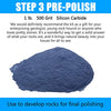6 LBS Large Weight 4 Step Rock Tumbler Grit Set, Tumbling Media Refill-Coarse / Medium Grit / Pre-Polished / Final Polish, Works with Any Rock Tumbler, Rock Polisher, Stone Polisher