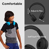 LilGadgets Connect+ Pro Kids Headphones Black Headphones - Designed with Kids' Comfort in Mind, Foldable Over-Ear Headset with in-line Microphone, Audiofones, Auriculares, Black
