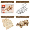 ROKR 3D Wooden Puzzle for Adults-Mechanical Car Model Kits-Brain Teaser Puzzles-Vehicle Building Kits-Unique Gift for Kids on Birthday/Christmas Day(1:18 Scale)(MC701-Army Field Car)