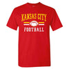 Kansas City Football Men's Vintage Fan T-Shirt (Red T-Shirt, L)