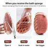 BAIMEI Bath Sponge, Sponge Loofah Body Scrubber, Shower Pouf Cleaning Loofahs Sponge, Shower Use Sponge (Pink Grey)
