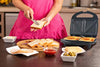 Elite Gourmet ESM-2207 Sandwich Panini Maker Grilled Cheese Machine, Tuna Melt Omelets PFOA-Free Non-stick Surface, 2 Slice, Black