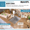 Ruvati 10-inch Undermount Wet Bar Prep Sink Tight Radius 16 Gauge Stainless Steel Single Bowl - RVH7010