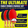 NIBIRU SPORT Ping Pong Paddles Set of 4 - Table Tennis Paddles, 8 Balls, Storage Case - Table Tennis Rackets & Game Accessories