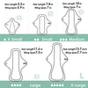 wegreeco 6 Pc Reusable Menstrual Pads, Ultra Thin Pantiliners for Thongs, Bamboo Fleece Cloth Pads, Panty Liners for Teens, Women, Nonslip Thong Pantiliners + 1 Pc Wet Bag (Aqua, Burgundy, Coffee, XS)