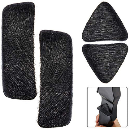 Skylety Archery Arrow Rest Stick Traditional Hair Rest Fur Stick on Bow Riser Adhesive Backed Stick on Longbow Fur Pad for Recurve Bow Hunting Shooting (2)