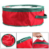 MeiBoAll 20 inch Xmas Wreath Storage Bag Christmas Wreath Storage Garland Holiday Container with Clear Window Tear Resistant Fabric Xmas Garland Storage-Zippered Reinforced Handle-20inch(Red)
