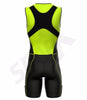 Sparx Men`s Triathlon Suit Tri Race Skinsuit Bike-Swim-Run 3 Pockets Italian Fabric (Neon Green, XL)