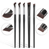 Etercycle 5-Piece Set Eyeliner Brushes for Precision Makeup Application - Fine Angled & Ultra Thin Slanted Flat Angle for Professional Beauty Cosmetic Tool