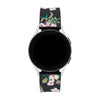 Kate Spade New York Silicone Band for 38/40/41mm Apple Watch Series 1-8, Color: Black Floral, Silver (Model: KSS0011)