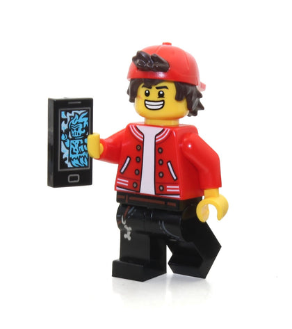 LEGO Hidden Side Minifigure - Jack Davids (Red Jacket, Backwards Cap and Dual Faces) with Ghost Smartphone 70437