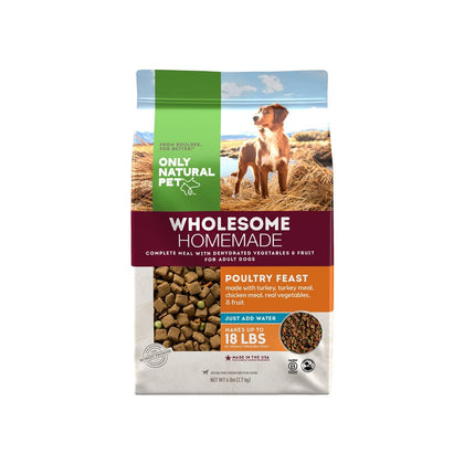 Only Natural Pet Wholesome Homemade Poultry Feast Dehydrated Dog Food - 6 b (Makes 18lbs of Wet Food)