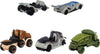 Hot Wheels Jurassic World Dominion Toy Character Cars 5-Pack in 1:64 Scale: Beta, Giganotosaurus, T-Rex, Triceratops & Velociraptor