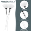 6 Pieces Fan Brushes Soft Facial Applicator Brushes Fan Mask Brushes Makeup Brushes Cosmetic Tools with Handle Cosmetic Makeup Applicator Tools for Mud Cream (White Hair)