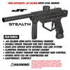 Maddog JT Stealth Semi-Automatic .68 Caliber Bronze HPA Paintball Gun Starter Package - Black