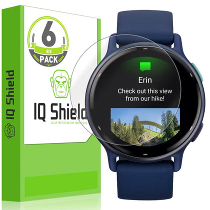 IQShield Screen Protector Compatible with Garmin Vivoactive 5 (6-Pack) Anti-Bubble Clear Film