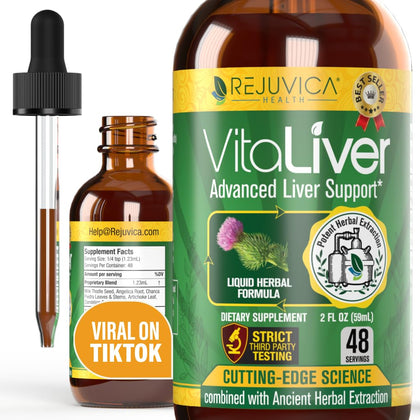 VitaLiver - Liver Health Supplement - Support Liver Cleanse & Detox - Liquid Delivery for Absorption - Milk Thistle, Artichoke, Chanca Piedra, Dandelion & More!