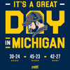 It's A Great Day in Michigan T-Shirt for Michigan College Fans (SM-5XL) (Navy Short Sleeve, Large)
