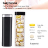 Pill Organizer 7 Day, Betife Daily Pill Box, Weekly Travel Pill Case, Cute Pill Holder to Hold Vitamins, Medicines, Pills, Supplements (Black)