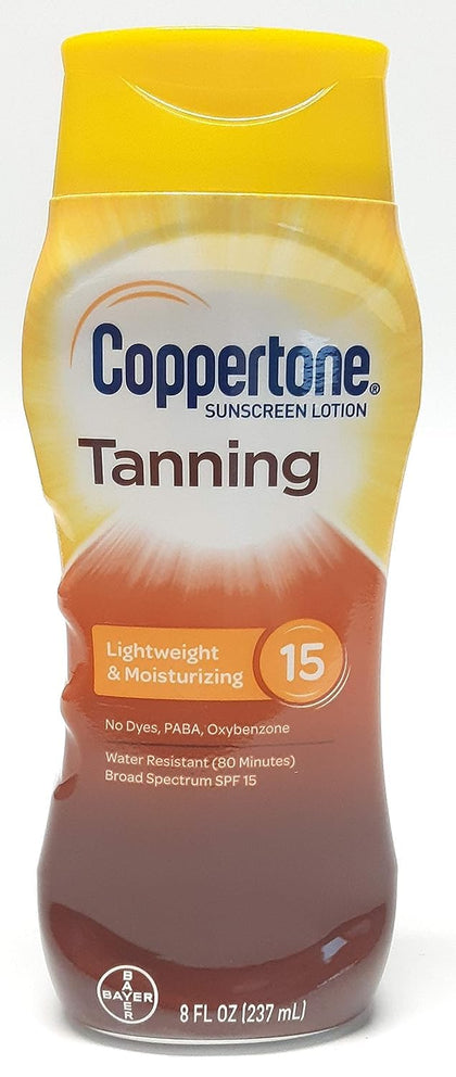 Coppertone Tanning Lotion SPF 15 8 oz (Pack of 2)