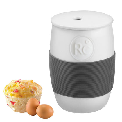 Professional Ceramic Egg Cooker for Microwave, Quick Scrambled Egg Maker Holds Up to 4 Eggs, Healthy Breakfast Cooker Great for Mug Cake, Microwave Muffin, Fast Egg Hamburg Omelet Maker Just 60s