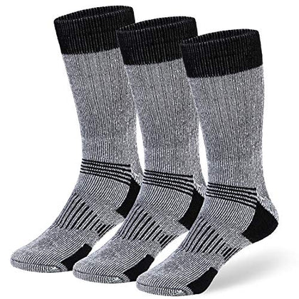 COZIA Merino Wool Socks for Men and Women Warm thermal Boot Hiking Socks 3 Pairs ML