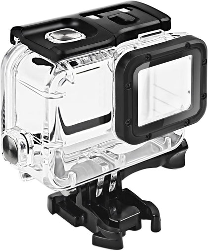 FitStill Double Lock Waterproof Housing for Go Pro Hero 2018/7/6/5 Black, Protective 45m Underwater Dive Case Shell with Bracket Accessories for Go Pro Hero7 Hero6 Hero5 Black Action Camera