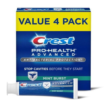Crest Pro-Health Advanced Antibacterial Protection Toothpaste, Mint Burst, 5 Oz (Pack of 4)