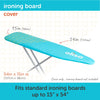 oliso Ironing Board Cover, Durable 100% Cotton Lined with Professional Grade Felt pad - Fits Standard 54 x 15