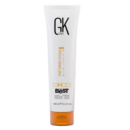 GK HAIR Global Keratin The Best (3.4 Fl Oz/100ml) Smoothing Keratin Hair Treatment - Professional Brazilian Complex Blowout Straightening For Silky Smooth & Frizz Free Hair