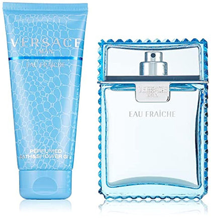 Versace Eau Fraiche Men Gift Set (Eau De Toilette Spray, Perfumed Bath and Shower Gel)