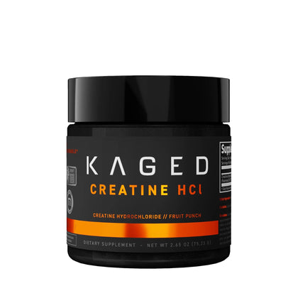 Kaged Creatine HCl, Patented Creatine Powder, Highly Soluble Creatine Hydrochloride 750mg, Fruit Punch, 75 Servings