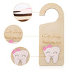Cute Wooden Tooth Fairy Door Hanger with Money Holder, Comforting Kids with Lost Tooth, Encourage Gift for Boys Girls, Kids Room Pick up Box Sign Decor