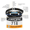 Fitletic Neo Race Belt, Black | Unique No Bounce Design for Marathon, Triathlon, Trail, 5k, 10k | Running Belt | N01R-01