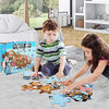 LOVESTOWN Floor Puzzles for Kids, 48 PCS Jumbo Puzzles 3 x 2 Ft. Animal Floor Puzzle Giant Jigsaw Puzzle Educational Toy