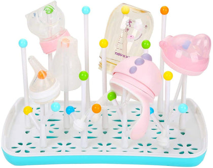 Baby Bottle Drying Rack with Removable Water Tray, Baby Countertop Dryer Rack, Baby Bottle Dryer, Bottle Drying Rack, Drying Rack for Bottles and Accessories, Baby Drying Rack