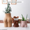 Body Vase Female Form, Butt Planter Booty Vases for Flowers w/Drainage, Speckled Matte Pink, Ceramic Cheeky Plant Pot Modern Boho Room Decor, Cute Small Chic Succulents Women Flower Vase Sculpture