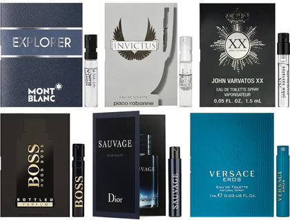 Men's Designer Fragrance Sampler (6 count) - Lot of Cologne Samples