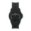 Fossil 44mm Gen 5E Stainless Steel and Silicone Touchscreen Smart Watch with Heart Rate, Color: Black (Model: FTW4047)