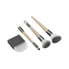EcoTools Love Your Skin Makeup Brush Kit, with Flat Applicator, Under Eye Roller, Contact Sweep, Swirled Powder, Buffing Foundation, and Final Touch Concealer, 4 Brushes with 6 Brush Heads