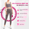 Nucucina Weighted Hula Fit Hoop, Fithoop, 2022 Newly Hula Fitness Hoop 2 in 1 Abdomen Fitness Massage, 24 Knots Great for Adults and Beginners Weight Loss and Exercise